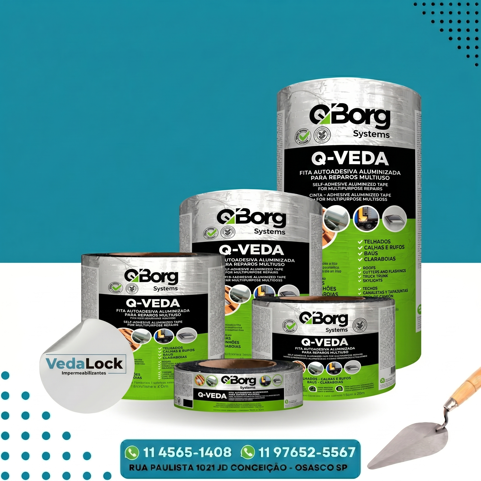 Q-BORG Q-VEDA FITA AUTOADESIVA 1MM